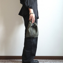 タスランナイロン 巾着 手提げ 撥水 軽量 オリーブ カーキ 巾着バッグ