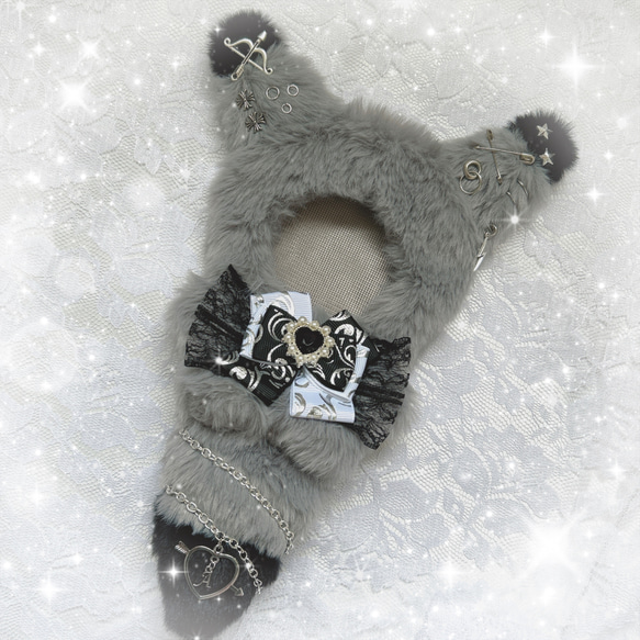 GLAY×BLACK きつね‎^⸝⸝◝ﻌ◜ ⸝⸝^ ぬい服❤︎ ぬいぐるみ Fu
