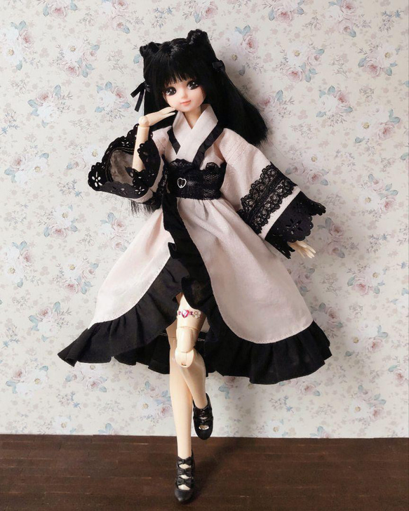 ドール服 リカちゃん 27cmドール 地雷系 浴衣風 ドレス その他 ドール服 リカちゃん 27cmドール 地雷系 浴衣風 ドレス その他