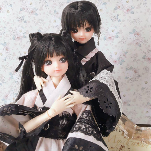 ドール服 リカちゃん 27cmドール 地雷系 浴衣風 ドレス その他
