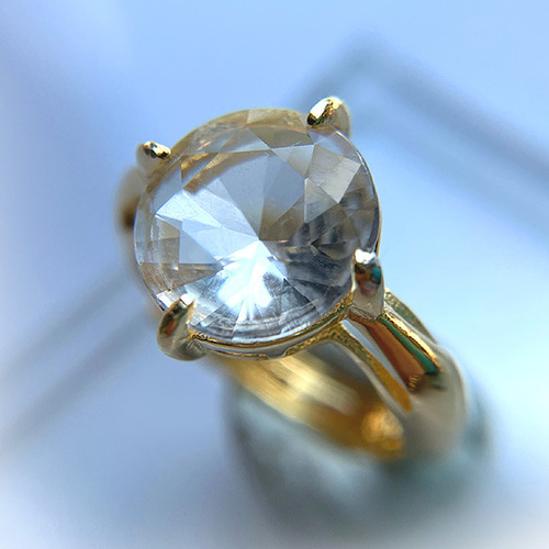 高千穂産天岩戸水晶 エイトスターカット リング 2.3ct シルバー