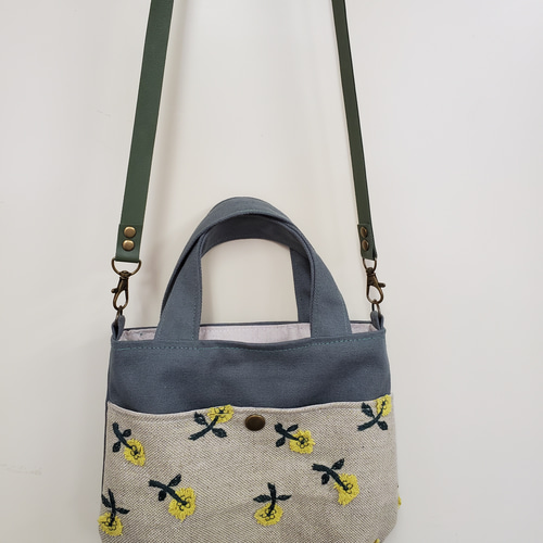 ミナペルホネンハンドメイドショルダーバック ハンドバッグ リズちゃん  