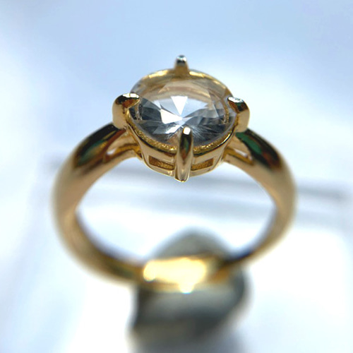 高千穂産天岩戸水晶 エイトスターカット リング 1.3ct シルバー