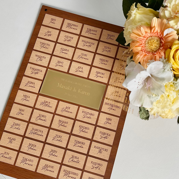 木の結婚証明書　ゲスト参加型　2色＋ゴールド ご案内いたします