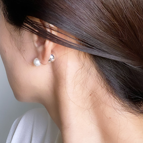 Pearl Ball 2way スタッドピアス サージカルステンレス