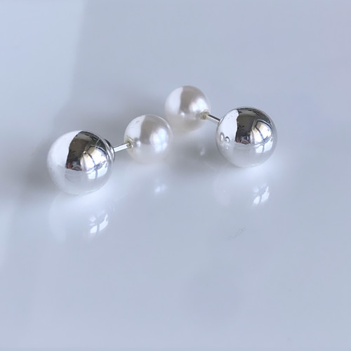 Pearl Ball 2way スタッドピアス サージカルステンレス