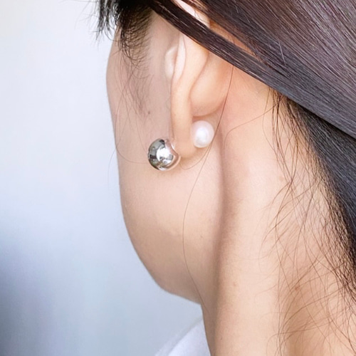 Pearl Ball 2way スタッドピアス サージカルステンレス