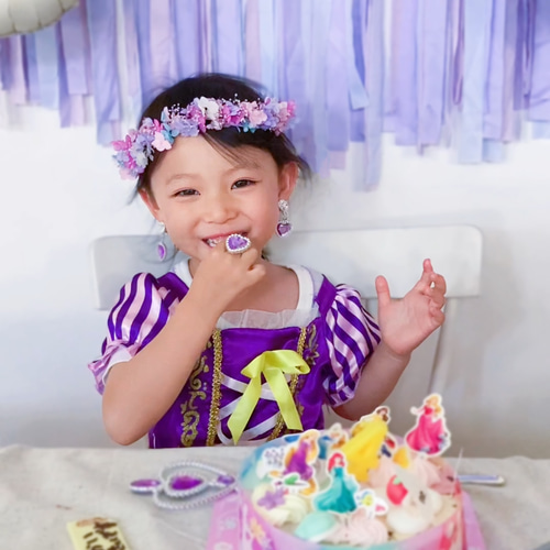 ラプンツェル風ヘアセット⭐︎花冠☆ヘアピン⭐︎バースデー