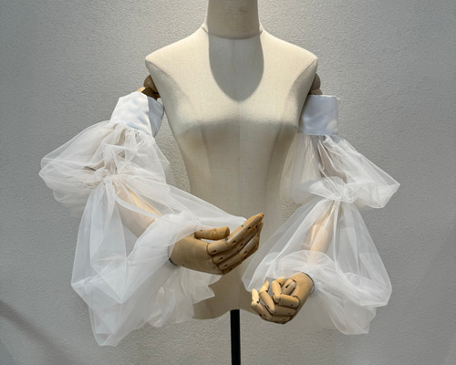 ウェディング　ドレス　チュールトップス　袖　お色直し 3d6d33da79241ea95a5a94d5850f79