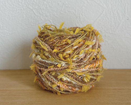 【販売済】毛糸玉リース ★イエロー 91040702baa09c43e57926f0dd42ff