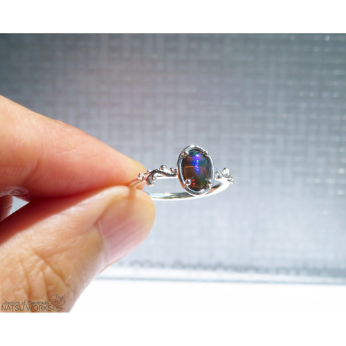 ブラックオパール リング / Ethiopian Black Opal Ring 2 指輪