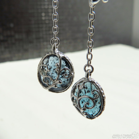 モス カイヤナイト ピアス / Moss Kyanite earring 3枚目の画像