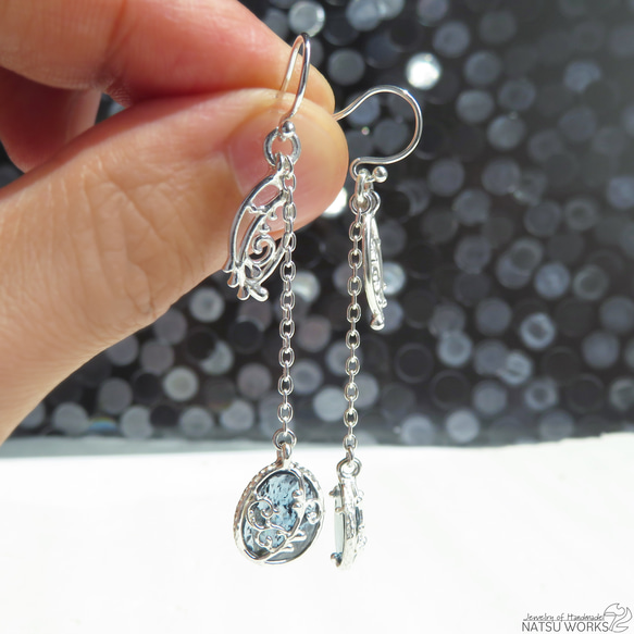 モス カイヤナイト ピアス / Moss Kyanite earring 5枚目の画像