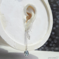 モス カイヤナイト ピアス / Moss Kyanite earring 6枚目の画像