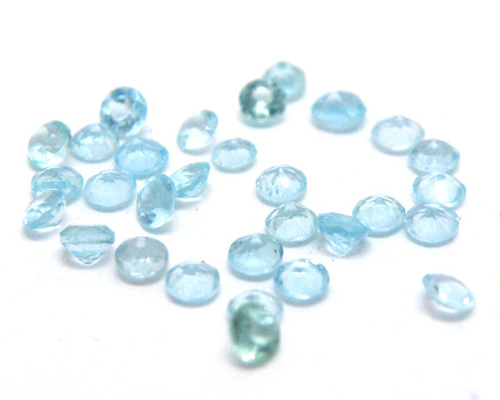 天然石　アパタイト 天然石 ルース アパタイト(Apatite) ラウンドカット lo-apb-rf