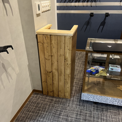 コの字】カウンター レジ スリム 引き出し 収納 幅55✖︎高さ105