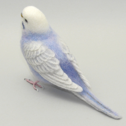 本トリ No.112 セキセイインコ ライラック / 羊毛フェルト