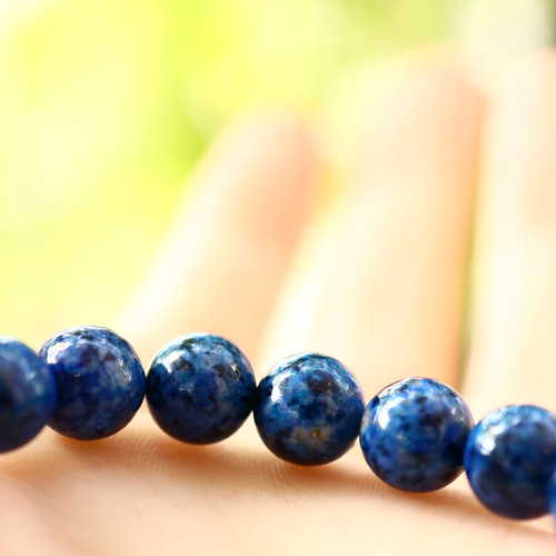 ☆プレミアムブレス☆青金石・マトリクスラズライト：9ミリ☆天然石