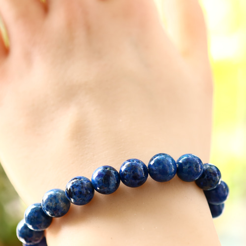 ☆プレミアムブレス☆青金石・マトリクスラズライト：9ミリ☆天然石