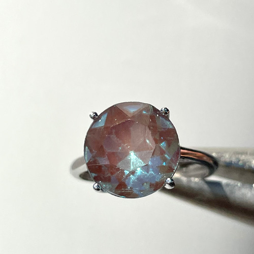 希少大粒 ヴィンテージサフィレット シンプルシルバーリング 指輪