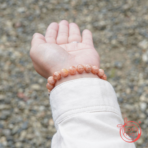 お守り ブレスレット＊天然石 ガーデンクォーツ ベトナム産桜瑪瑙