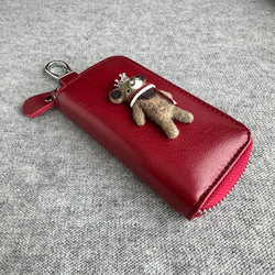 『KUMAWN/クマウン』カードポケット2個付き 便利なキーケース・牛革・多機能・スマートキー 12枚目の画像