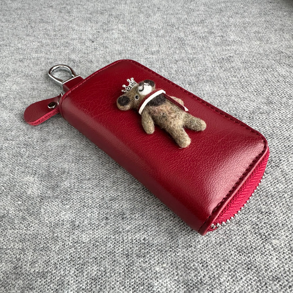 『KUMAWN/クマウン』カードポケット2個付き 便利なキーケース・牛革・多機能・スマートキー 12枚目の画像