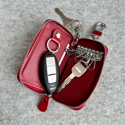 『KUMAWN/クマウン』カードポケット2個付き 便利なキーケース・牛革・多機能・スマートキー 3枚目の画像