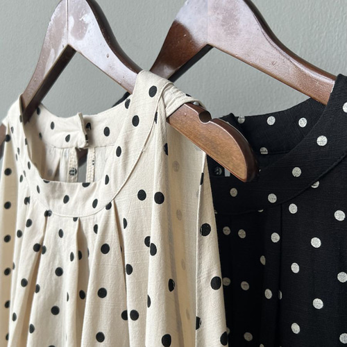 ワンピース レディース ノースリーブ ロング丈 ドット柄 マキシ