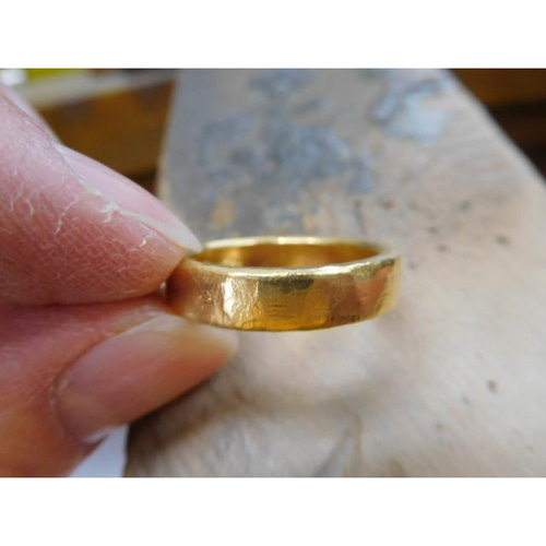 純金 リング 指輪 手作り 鍛造 オーダーメイド 24k 24金 k24 平
