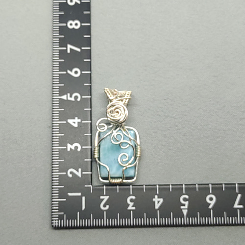 ラリマー ワイヤーラッピングペンダントトップ ペンダントトップ