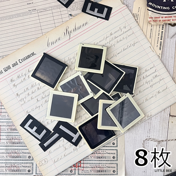 166・イギリス スライドフイルム ガラス付き 8枚 フィルム 古い物