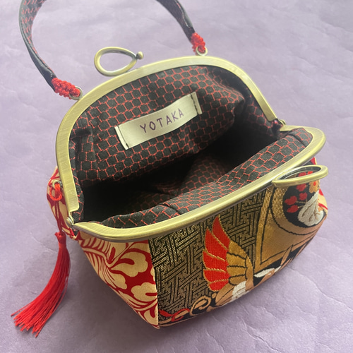 成人式 七五三 卒業式 和装オリジナルがま口バッグ ハンドバッグ