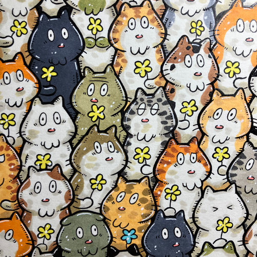 みんなが持ってるもの】動物 絵 原画 アート マーカー 花 イラスト yoc