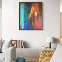 絆 / 抽象画 77×56㎝ B2 額縁セット 原画1点のみ モダンアート 絆 / 抽象画 77×56㎝ B2 額縁セット 原画1点のみ モダンアート
