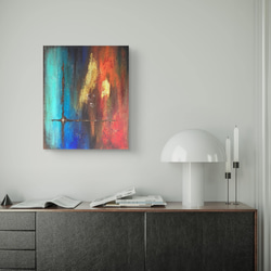 ループNo2.躍- 抽象画 46×38㎝ F8 原画1点のみ インテリア