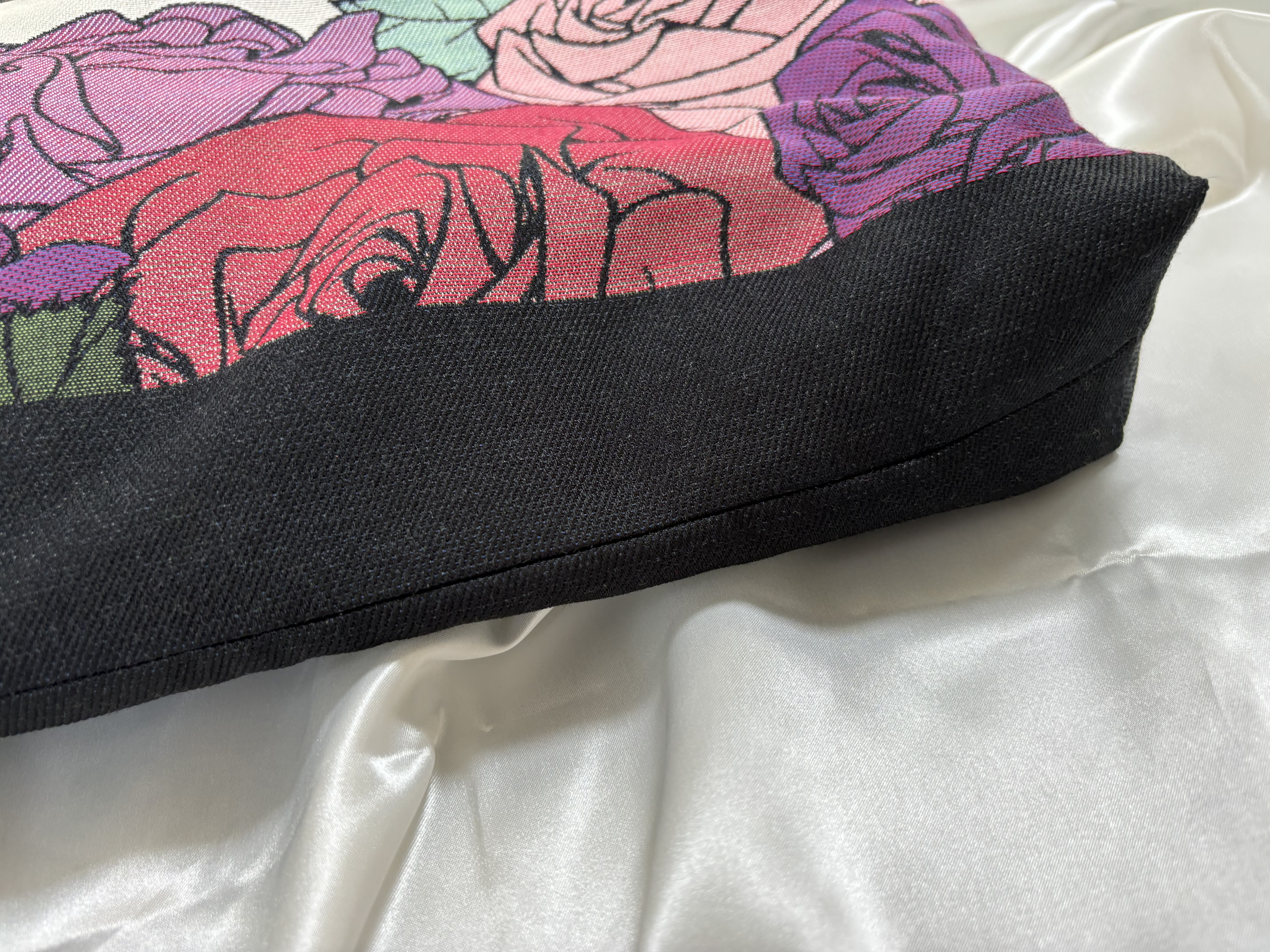 カセラサラオリジナル ローズショルダーバッグ持ち手ブルー                  大人可愛い レッスンバッグ