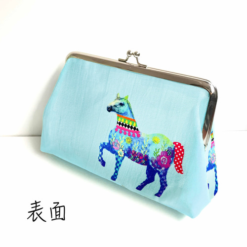 TEMBEA がま口ポーチ　グレー レザーがま口ポーチ (M) 直営店限定(マチあり) | HIGHTIDE