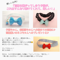 初めての首輪 ファースト首輪 はげない首輪 シュシュ軽い猫の首輪 子猫 仔猫 短毛 超軽量 ネコ首輪 セーフティ首輪 2枚目の画像