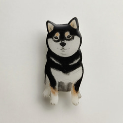 オーダー品（茶柴、黒柴仲良しブローチ） 黒柴 銀 on X: 