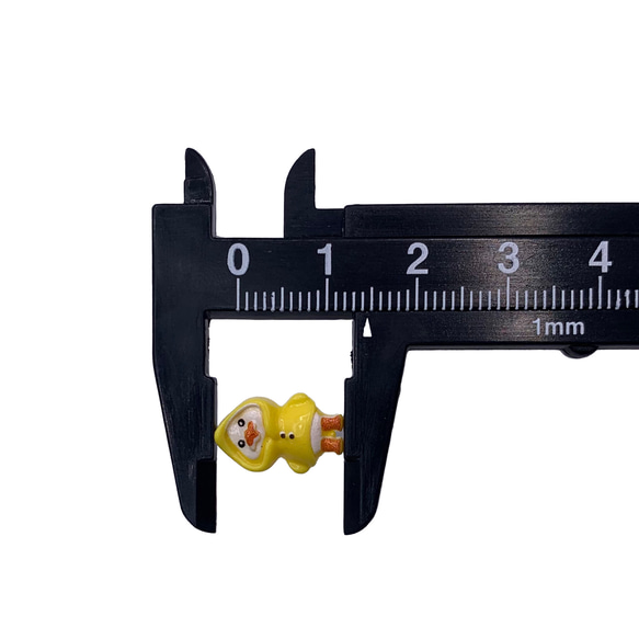 ネイルパーツ アヒル 動物 14ｍｍ イエロー 50個 キャラクター 混色 3Ｄ 立体 ぷっくり 樹脂 デコ 3839 6枚目の画像