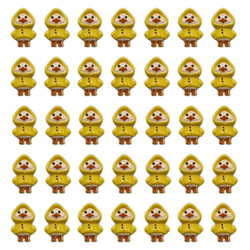 ネイルパーツ アヒル 動物 14ｍｍ イエロー 50個 キャラクター 混色 3Ｄ 立体 ぷっくり 樹脂 デコ 3839 2枚目の画像