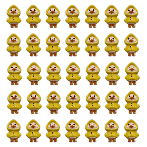 ネイルパーツ アヒル 動物 14ｍｍ イエロー 50個 キャラクター 混色 3Ｄ 立体 ぷっくり 樹脂 デコ 3839 2枚目の画像