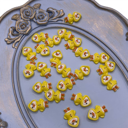 ネイルパーツ アヒル 動物 14ｍｍ イエロー 50個 キャラクター 混色 3Ｄ 立体 ぷっくり 樹脂 デコ 3839 4枚目の画像