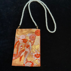 豪華刺繍の袋帯から作った正絹テーブルランナー 帯リメイク1687