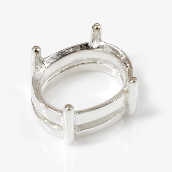 【5個入り】SV925石枠(オーバル)8.0×10.0mm用 カンなし　WPOV-0810ZN 8,894円