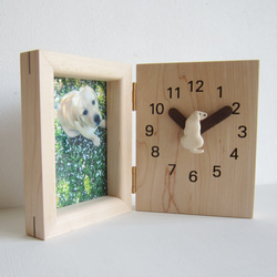 白ラブ　置き時計・写真立て 3枚目の画像