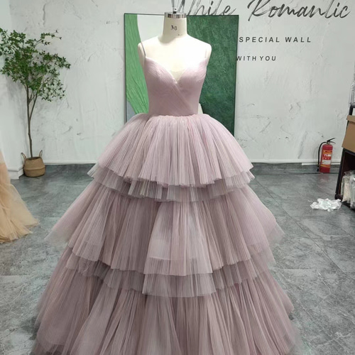 売れ人気商品！フレアースカート プリンセスライン 薄ピンク 編み上げ  