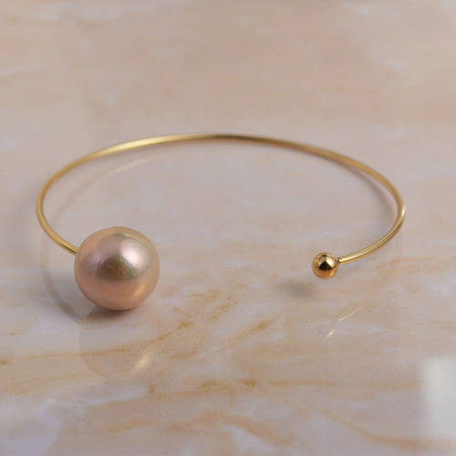 only for you】 珠が選べる 淡水バロックパールバングル 真珠バングル