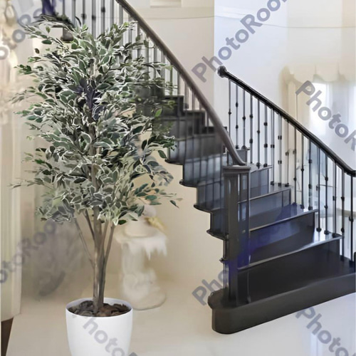 光触媒人工観葉植物フェイクグリーンベンジャミンツリー斑入リ 1.8m